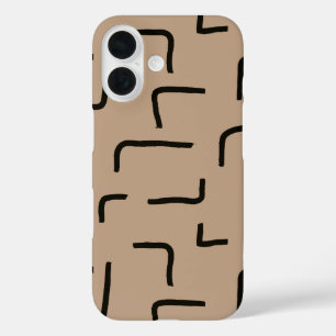 Urban Geo Onyx Neutral Blender Pattern iPhone 16 Case