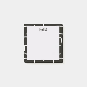 Urban Geo Onyx Neutral Blender Pattern Post-it Notes