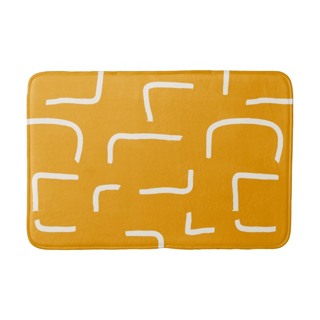 Urban Geo | Terra Warm | Blender Pattern Bath Mat (Front)