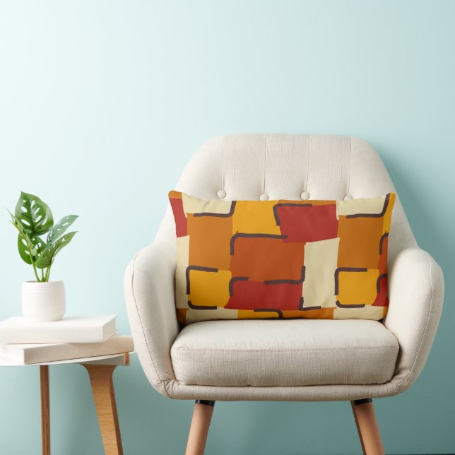 Urban Geo | Terra Warm | Hero Pattern Lumbar Pillow (Chair)