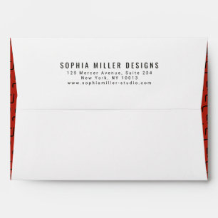 Urban Geo Vintage Red Geometric Business Envelope