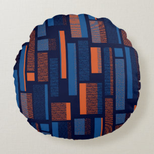 Urban geometric, modern seamless pattern round pillow