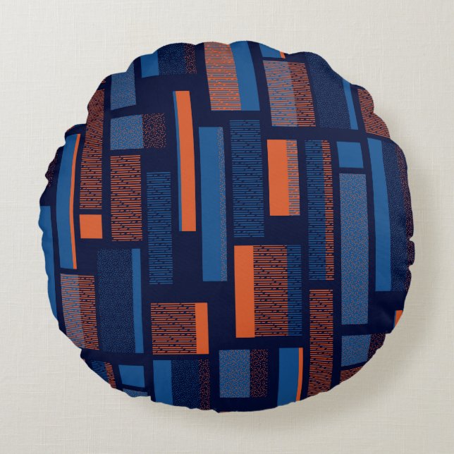 Urban geometric, modern seamless pattern round pillow (Front)