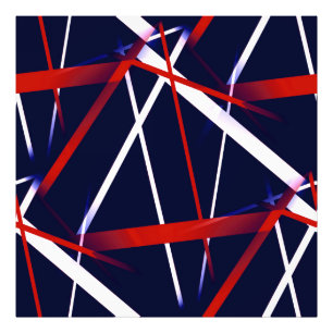 Urban Geometry Blue White Red Photo Print