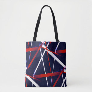 Urban Geometry Blue White Red Tote Bag