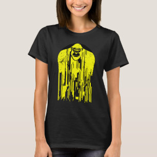 Urban Gorilla Ape Monkey Black & Yellow Abstract G T-Shirt