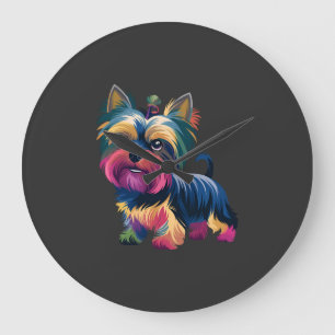 Urban Graffiti Dog Large Clock