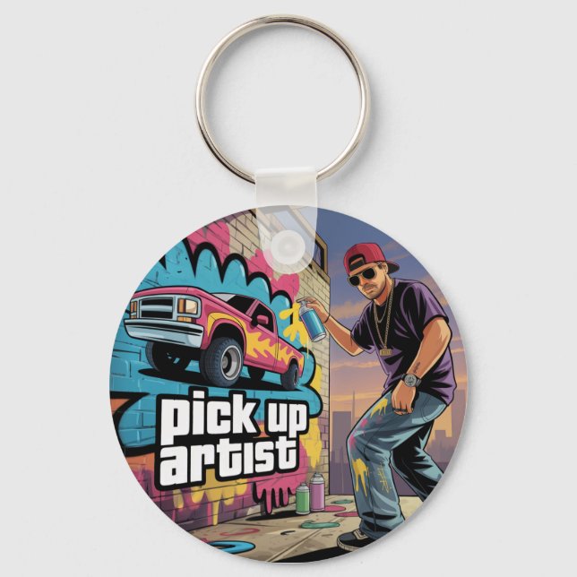 Urban Graffiti & Pickup Artist Keychain (Front)