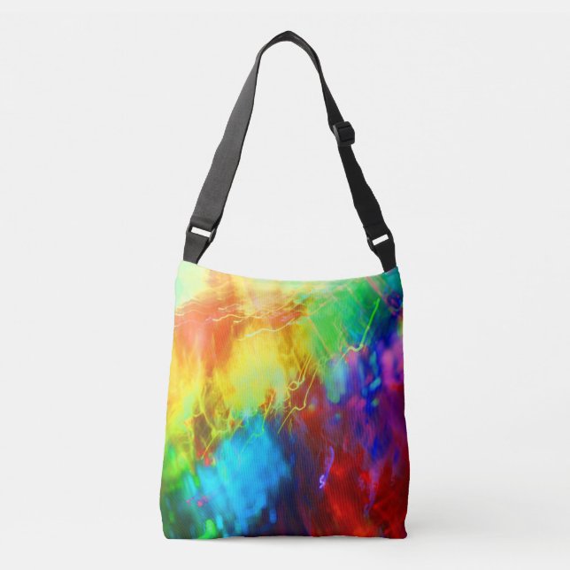 Urban Graffiti Rainbow Colours Colourful Abstract  Crossbody Bag (Front)