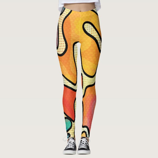 Urban Graffiti: Seamless Art Texture. Leggings (Front)