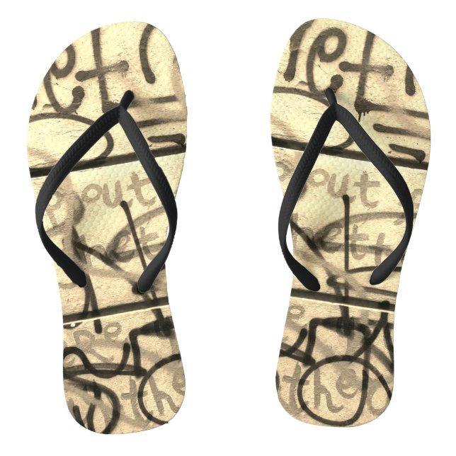 Urban Graffiti Style Flip Flops (Footbed)