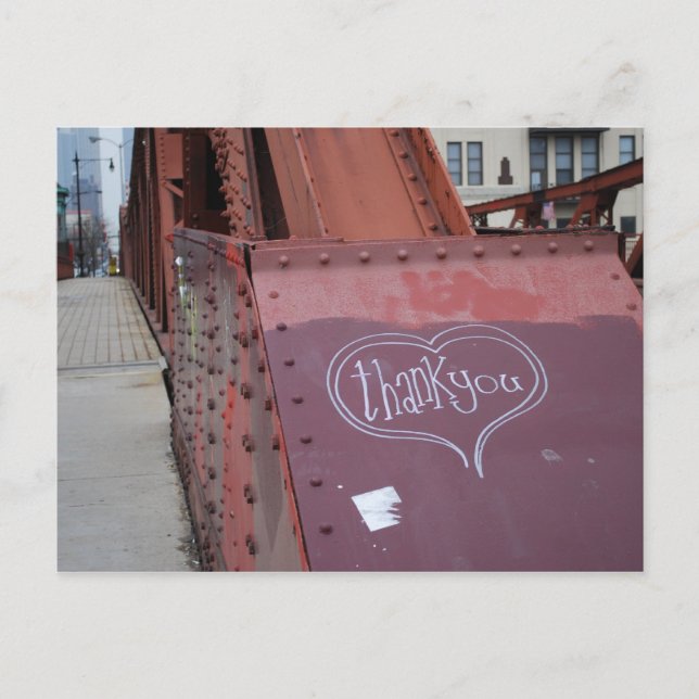 Urban graffiti thank you postcard (Front)