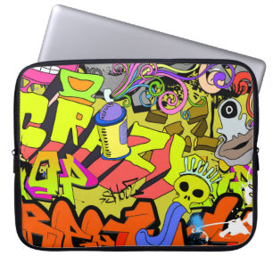 Urban Graffiti: Vintage Art Wall Laptop Sleeve