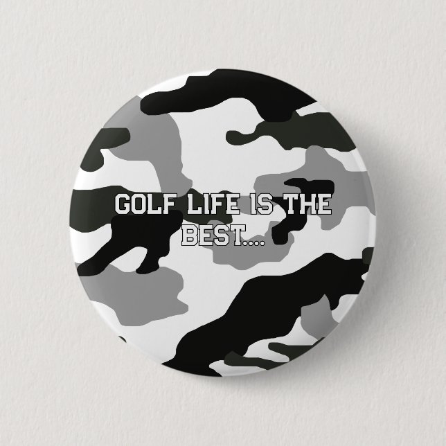 Urban grey camouflage no. 15 print  2 inch round button (Front)