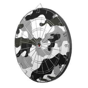 Urban grey camouflage no. 15 print dartboard