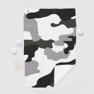 Urban grey camouflage no. 15 print   golf towel