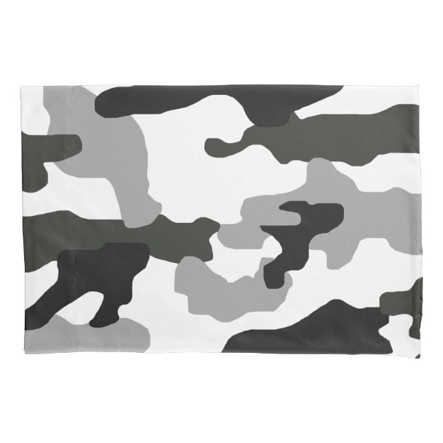 Urban grey camouflage no. 15 print   pillowcase (Front)