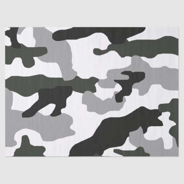 Urban grey camouflage no. 15 print   tissue paper (Front)