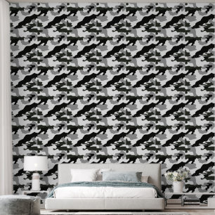 Urban grey camouflage no. 15 print wallpaper