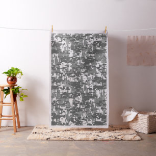 Urban Grey Digital Camo Camouflage Customizable Fabric