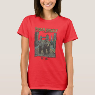 Urban Grizzly Vintage Streetcore Wildlife T-Shirt