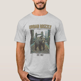 Urban Grizzly Vintage Streetcore Wildlife T-Shirt
