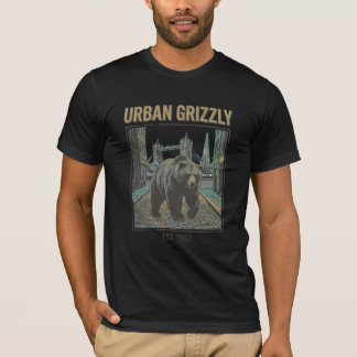 Urban Grizzly Vintage Streetcore Wildlife T-Shirt