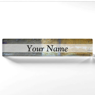 Urban grunge abstract pattern nameplate