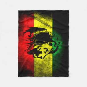 Urban Grunge Rasta Flag Fleece Blanket