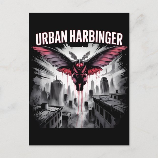 URBAN HARBINGER Mothman  Holiday Postcard (Front)