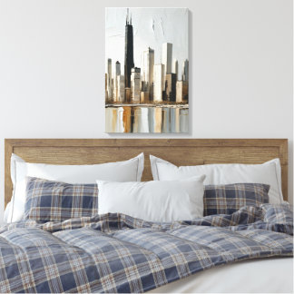 Urban Harmony Minimalist Cityscape Canvas Print
