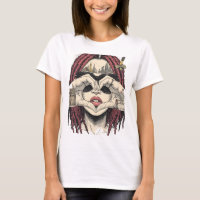 Urban Heart Vision: Pink Dreads, City Skyline, and