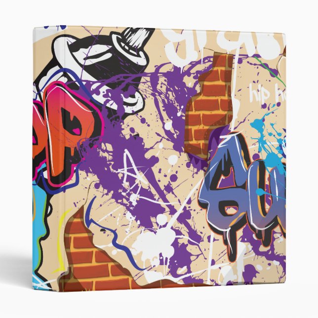 Urban Hip Hop Graffiti Wall. Binder (Front/Spine)