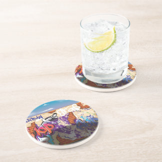 Urban Hip Hop Graffiti Wall. Coaster