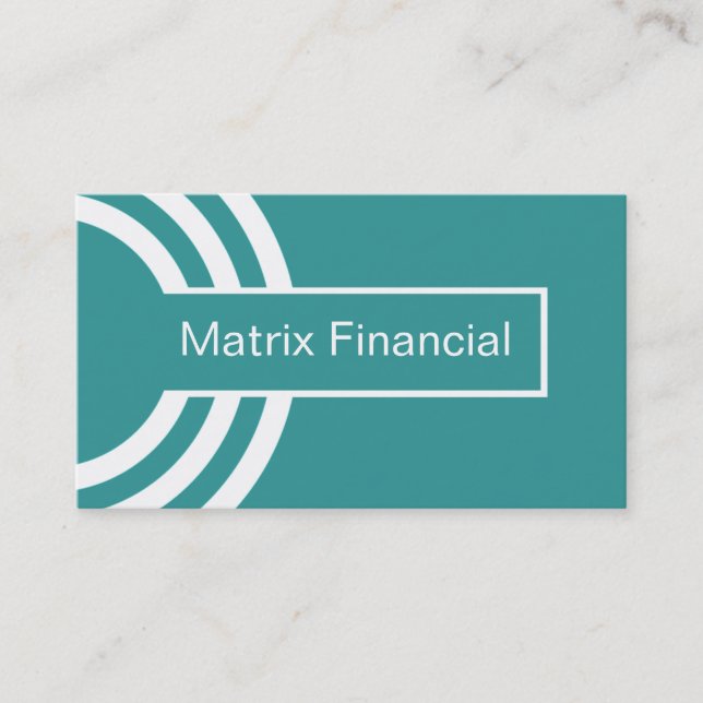 Urban Hipster Business Card, Teal Business Card (Front)
