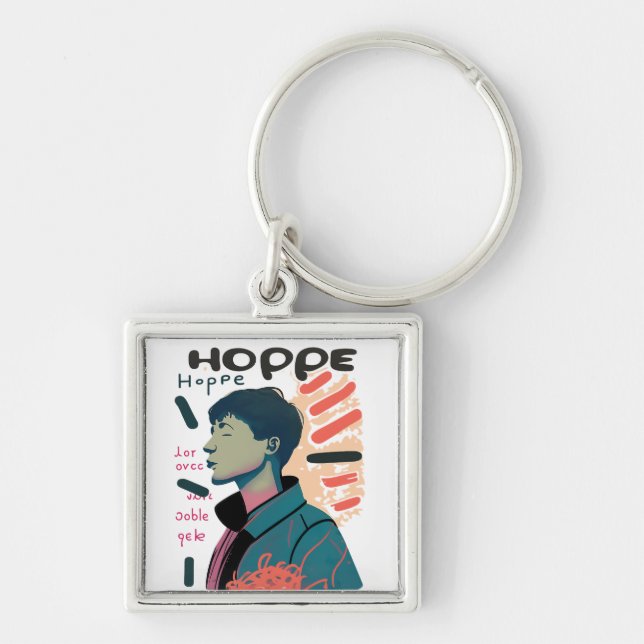 Urban Hope - Abstract Portrait Illustration Keychain (Front)