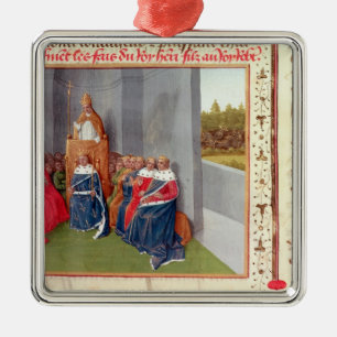 Urban II  Preaching the Crusade at Clermont Metal Ornament