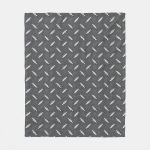 Urban Industrial Metallic Texture Print Fleece Blanket