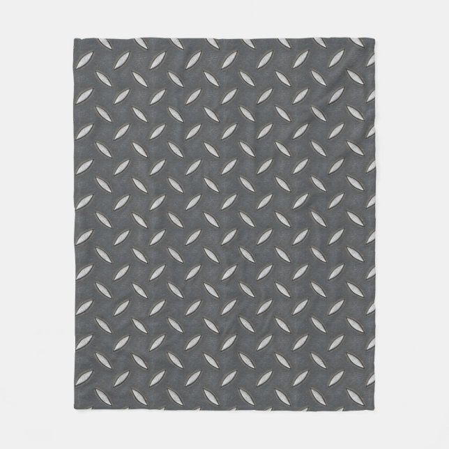 Urban Industrial Metallic Texture Print Fleece Blanket (Front)