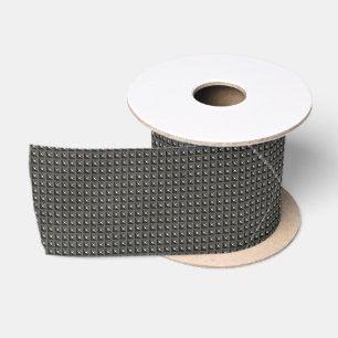 Urban Industrial Metallic Texture Print Satin Ribbon