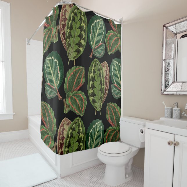 Urban jungle house plant pattern cushion (In Situ)