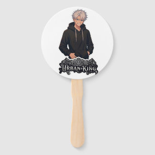 Urban King Anime Aesthetic - Glossy Vinyl Sticker Hand Fan