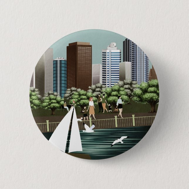 Urban landscape 2 inch round button (Front)