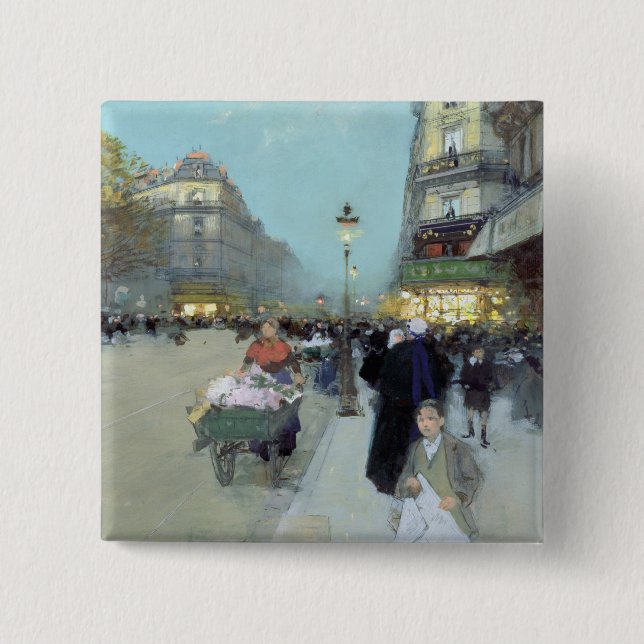 Urban Landscape 2 Inch Square Button (Front)
