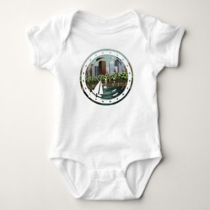 Urban landscape baby bodysuit