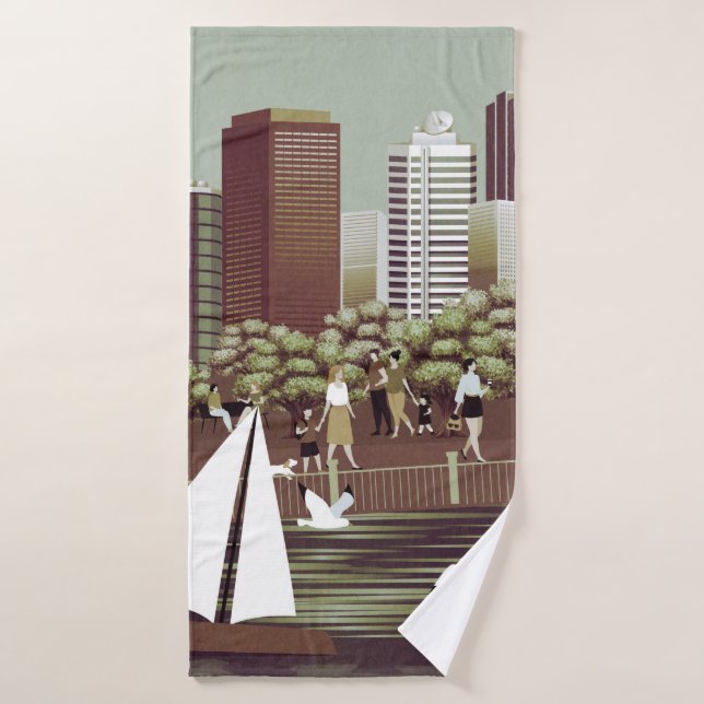 Urban landscape bath towel (Bath Towel)