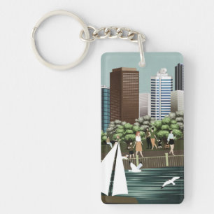 Urban landscape keychain