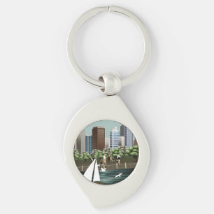 Urban landscape keychain