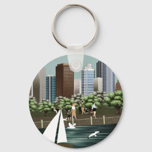 Urban landscape keychain