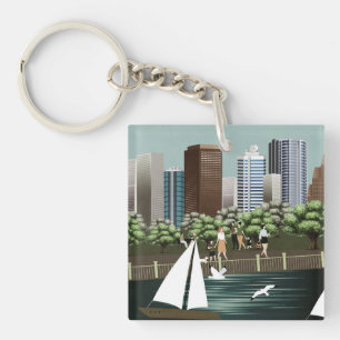 Urban landscape keychain